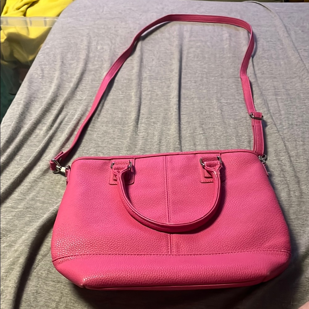 Pink Leather Handbag by Jewell